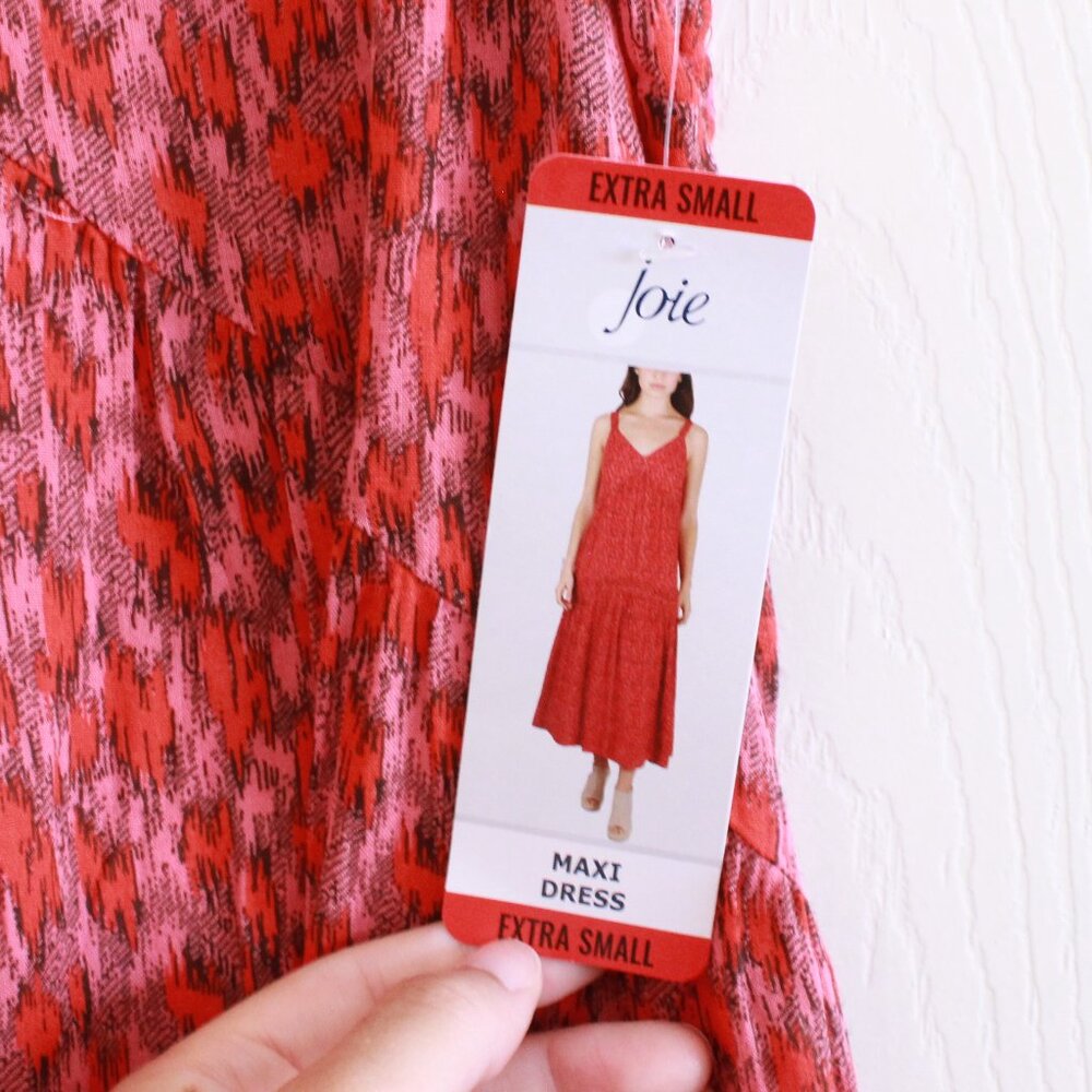 Joie Bondi Tiered Maxi Dress Sleeveless Cotton In Tea Rose - Picture 3 of 12